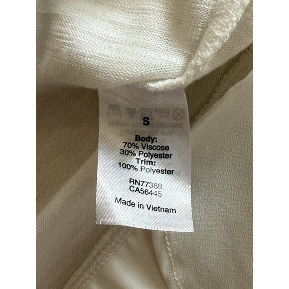 J Crew Drapey Tank Top with Silky Hem~Size Small~Ivory Tunic Blouse ~ L15 26 - Picture 12 of 13